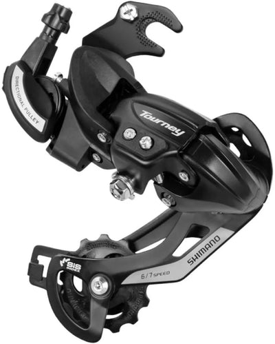 Shimano Achterdailleur 6 tournoi à 7 vitesses TY500 avec crochet (type B) noir