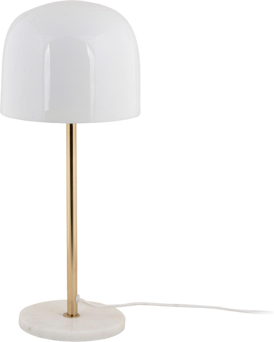 Lampe de table Leitmotiv manta - blanc - ø20cm - scandinave