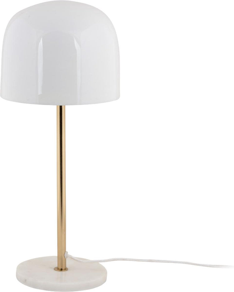 Lampe de table Leitmotiv manta - blanc - ø20cm - scandinave
