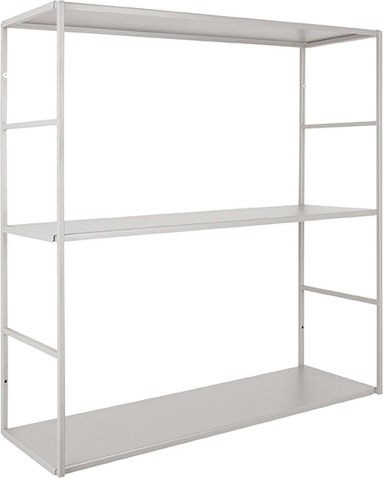 Present time étagère murale niveau - métal gris chaud mat - 60x20x60cm - scandinave
