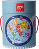 Carte du monde de puzzle rond pour enfants Apli