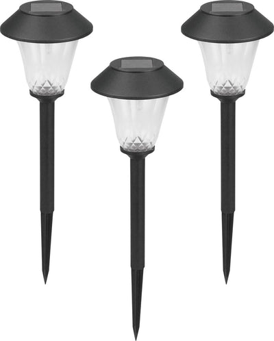 Luxform - st. tropez - lampes de jardin 3 pièces - solaires - 5 lumens - noir - alimentées par l'énergie solaire