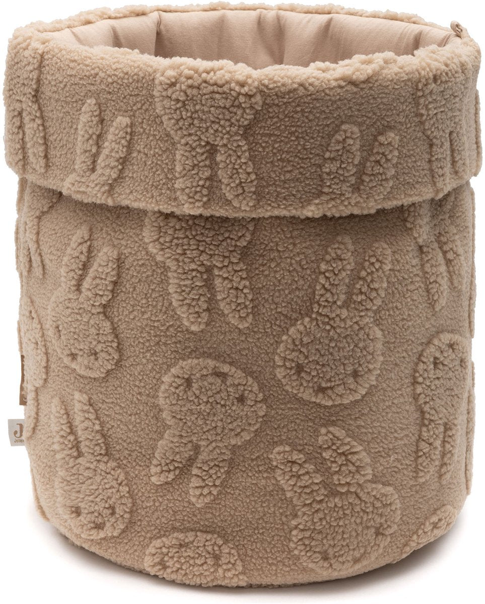 Panier de rangement Jollein - 30x30cm - jacquard miffy - biscuit