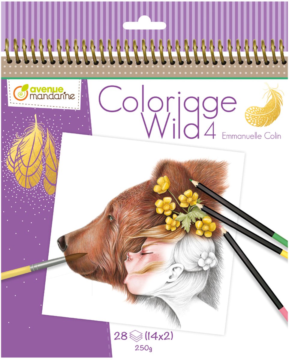 Avenue mandarine coloriage wild 4 - emmanuelle colin - livre de coloriage pour adultes