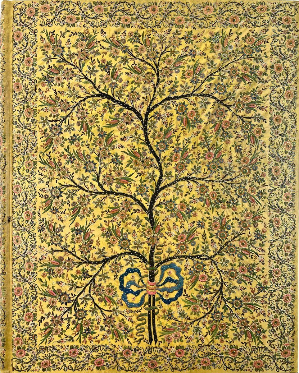 Carnet surdimensionné Peter Pauper - arbre de vie en soie - avec ruban de lecture - 18x23 cm