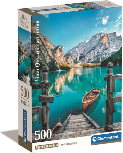 Clementoni - puzzle - 500 pièces - braies plus - puzzle pour adultes - collection de haute qualité