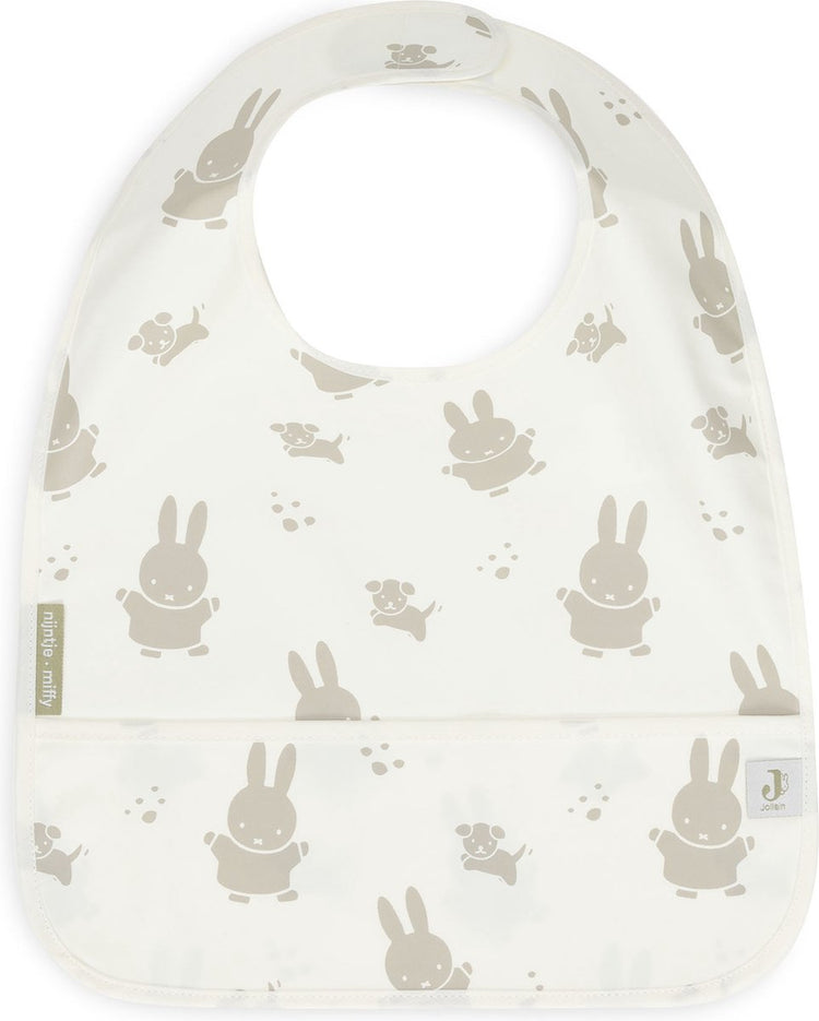 Jollein x Miffy bavoir imperméable miffy snuffy - vert olive - 2 pièces