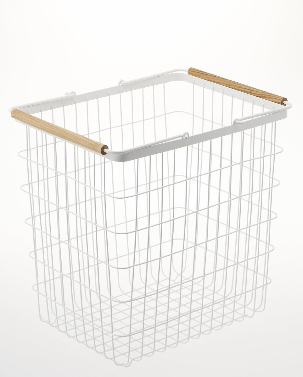 Grand panier à linge Yamazaki - tosca - blanc