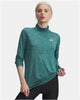 Under Armour maillot de sport femme tech 1 2 zip-twist-grn - vert rack - blanc