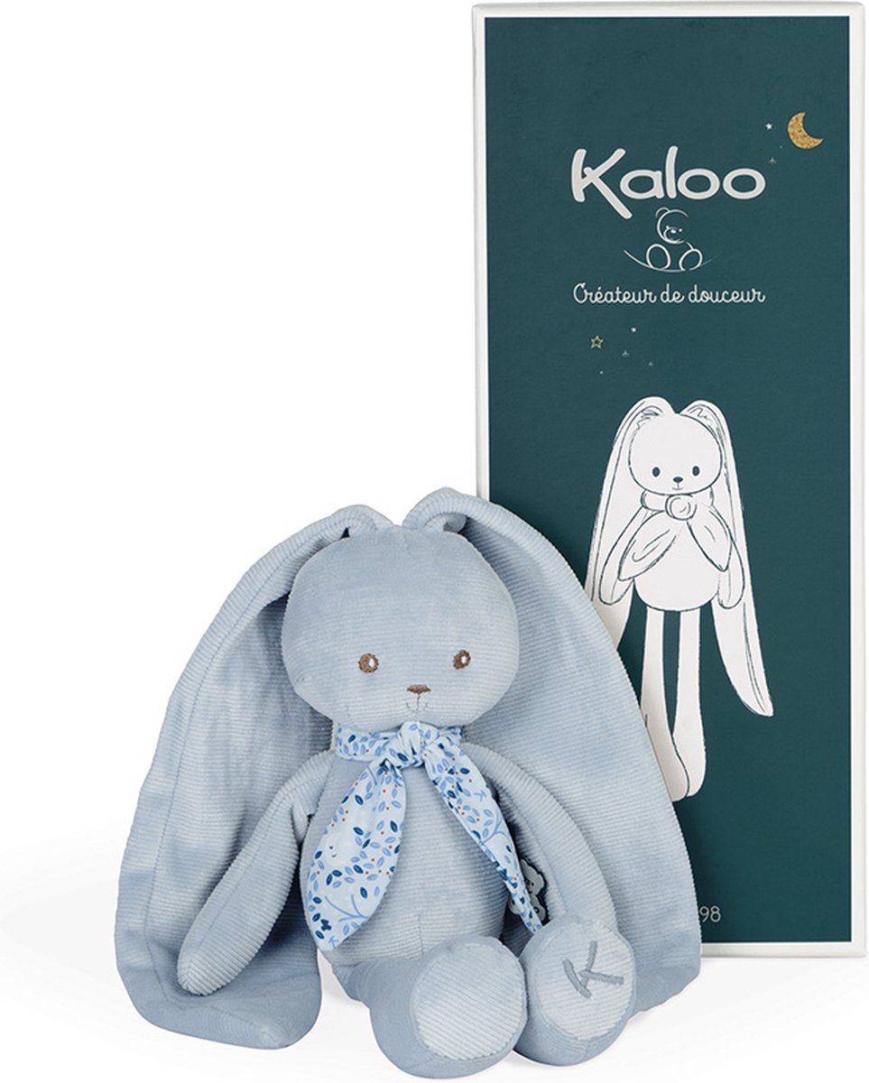 Kaloo - lapinoo - peluche lapin - bleu 35 cm