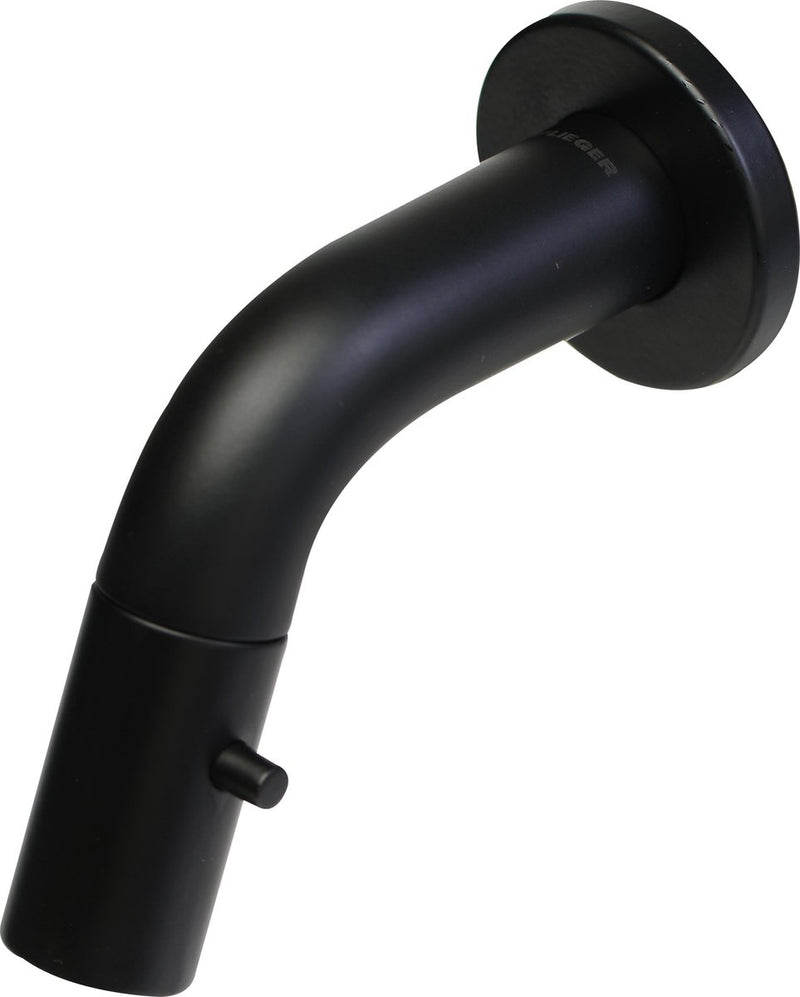 Robinet de WC Plieger Lupo 2.0 – Robinet de lavabo à encastrer – Modèle mural – Bec 10,5 cm – Garantie 10 ans – Noir mat