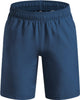 Under Armour ua tech woven wordmark short-blu pantalons de sport pour garçons - bleu wham - blanc