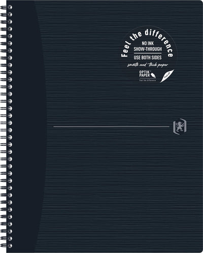 Carnet durable Oxford origin a4+ à carreaux 5mm 70 feuilles 90g noir
