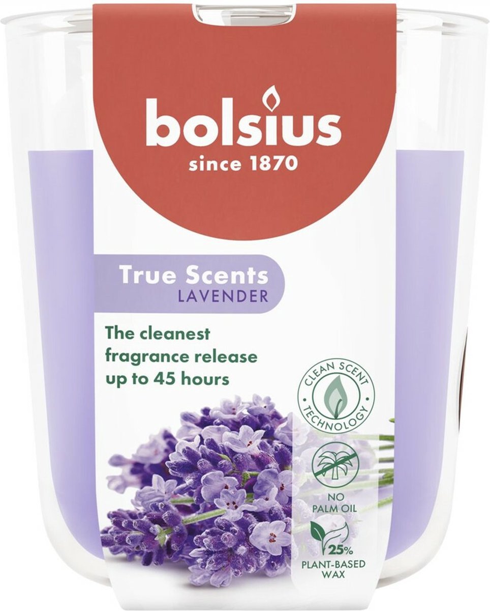 Bougie parfumée Bolsius vraies senteurs lavande -