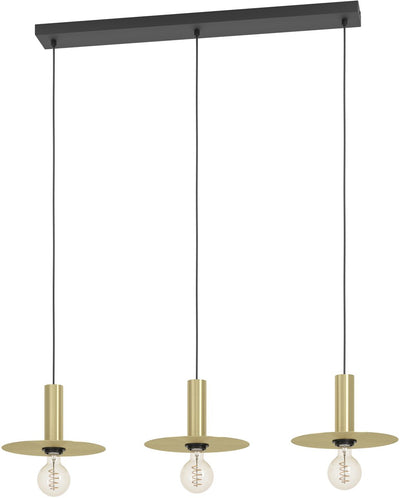 Lampe à suspension Eglo Escandell - e27 - 95 cm - or - acier