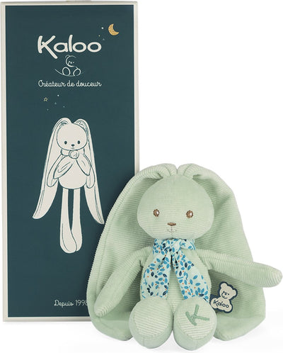 Kaloo lapinoo - peluche lapin aqua 25 cm (petit) - ce joyeux lapin de couleur aqua a des oreilles si longues que vous pouvez l'accrocher n'importe où et ne plus jamais le perdre - dans un joli coffret cadeau