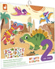Janod - mes métiers d'art - set de stickers dinosaures réutilisables