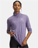Under Armour tech 1 2 zip-twist-ppl pull de sport femme - violet luxe - blanc