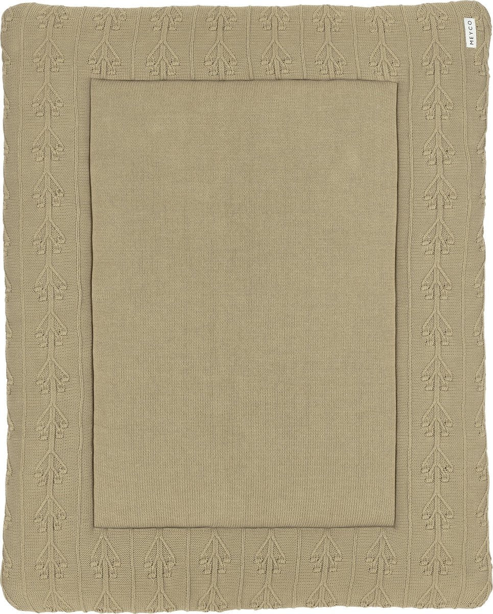 Tapis de parc pour bébé Meyco à fleurs romantiques - taupe - 77x97cm