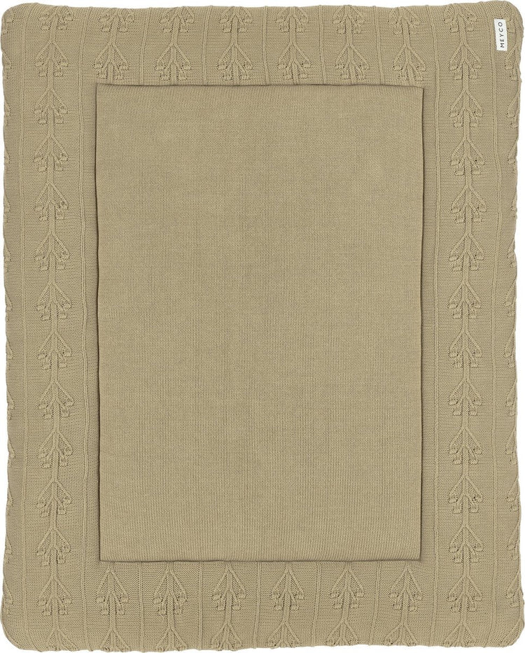Tapis de parc pour bébé Meyco à fleurs romantiques - taupe - 77x97cm