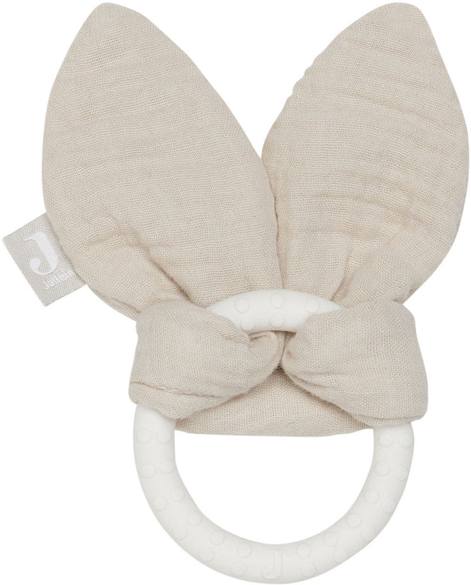 Jollein anneau de dentition oreilles de lapin en silicone - nougat