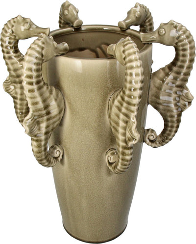 Vase collection HD hippocampes faïence 26x22,2x37,5cm