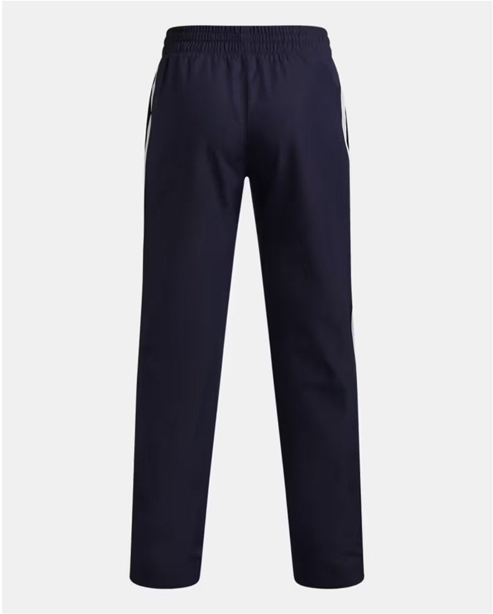 Under armour ua b rival wvn pant-blu pantalons de sport pour garçons - marine minuit - blanc