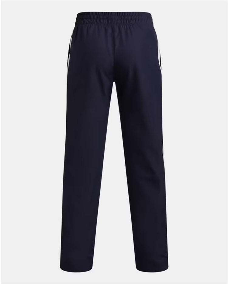 Under armour ua b rival wvn pant-blu pantalons de sport pour garçons - marine minuit - blanc
