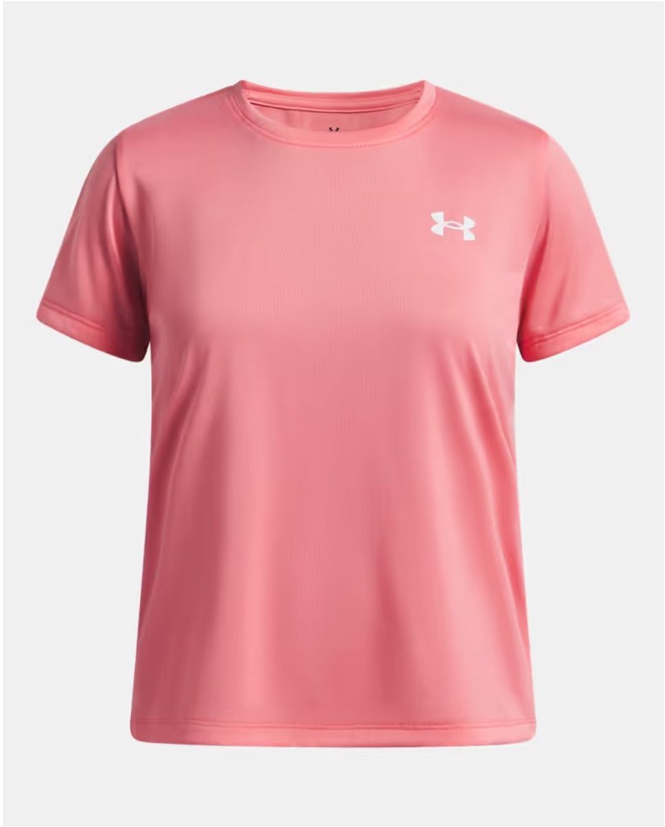 Under armour ua tech ssc-pnk chemise de sport pour filles - rose doux-amer - blanc