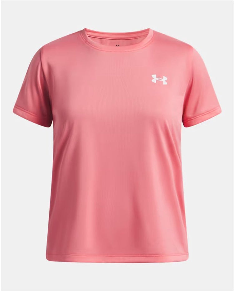 Under armour ua tech ssc-pnk chemise de sport pour filles - rose doux-amer - blanc