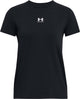 Chemise de sport Under Armour UA Rival Core SS-BLK pour Femme - Noir - Blanc