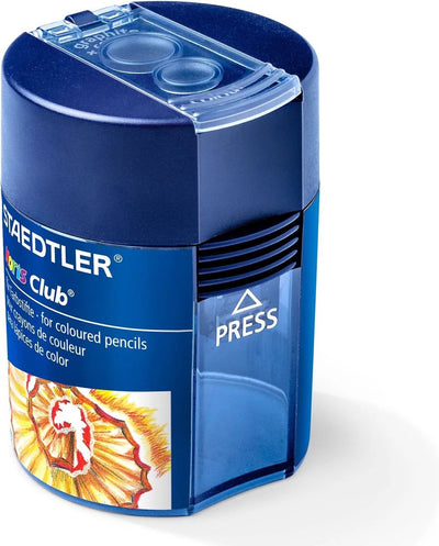 Staedtler - noris club - double aiguiseur avec pot sur blister - 1 pièce