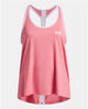 Under Armour Tech Knockout Tank-pnk Chemise de sport pour filles - rose doux-amer - blanc