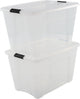 Boîte de rangement Iris topbox - 60l - plastique - transparent - lot de 2