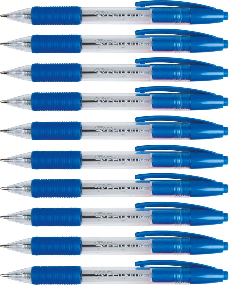Stylo à bille Pergamy bleu 10 pièces