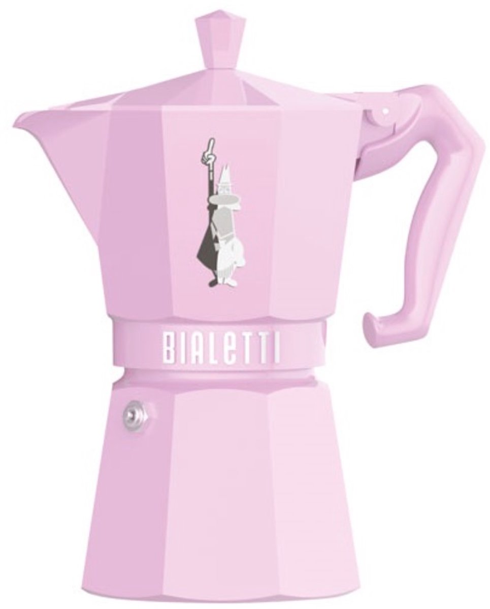 Cafetière exclusive Bialetti moka rose 6t