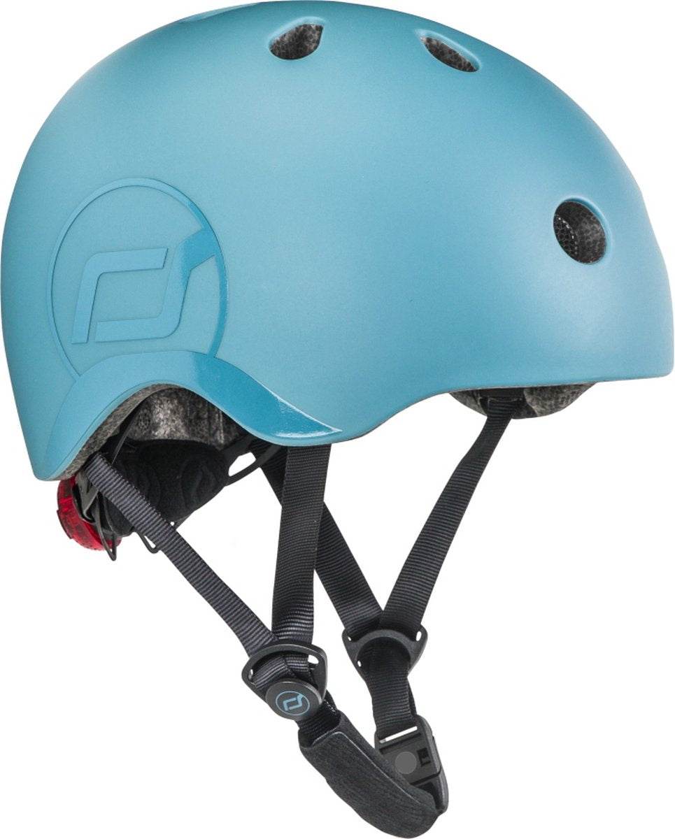 Casque Scoot Ride – casque enfant – s 51-55 cm – feu arrière LED – fermeture magnétique – réglable – potence
