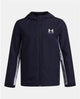 Under Armour UA B Rival Wvn Jacket-Blu Chemise de sport pour garçons - marine minuit - blanc