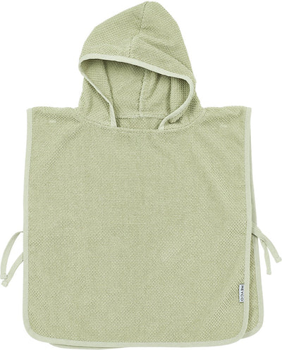 Poncho de bain pop-corn bébé Meyco - olive douce - 1-3 ans