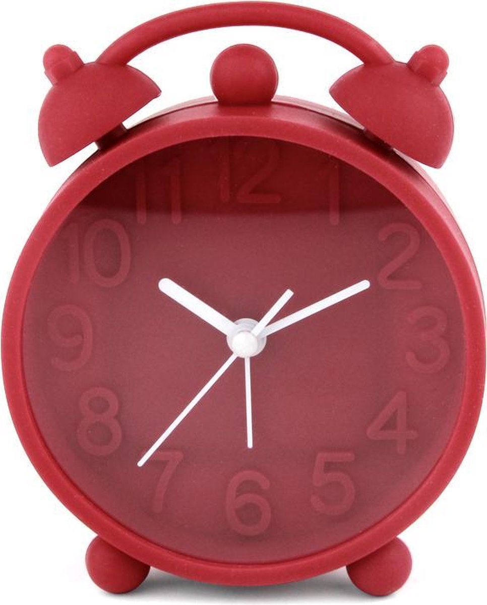 Platinet pzachr horloge bonheur avec réveil rouge