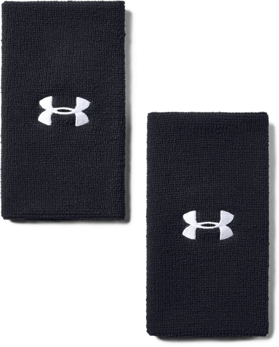 Under armour bandeau anti-transpiration unisexe 6'' performance wb-blk - noir - blanc