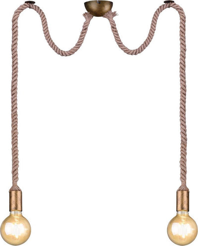 Trio corde - suspension - laiton antique - excl. 2x e27 60w