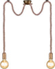 Trio corde - suspension - laiton antique - excl. 2x e27 60w
