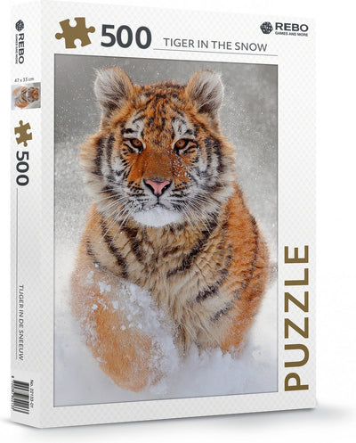 Rebo productions puzzle tigre dans la neige 500 pièces