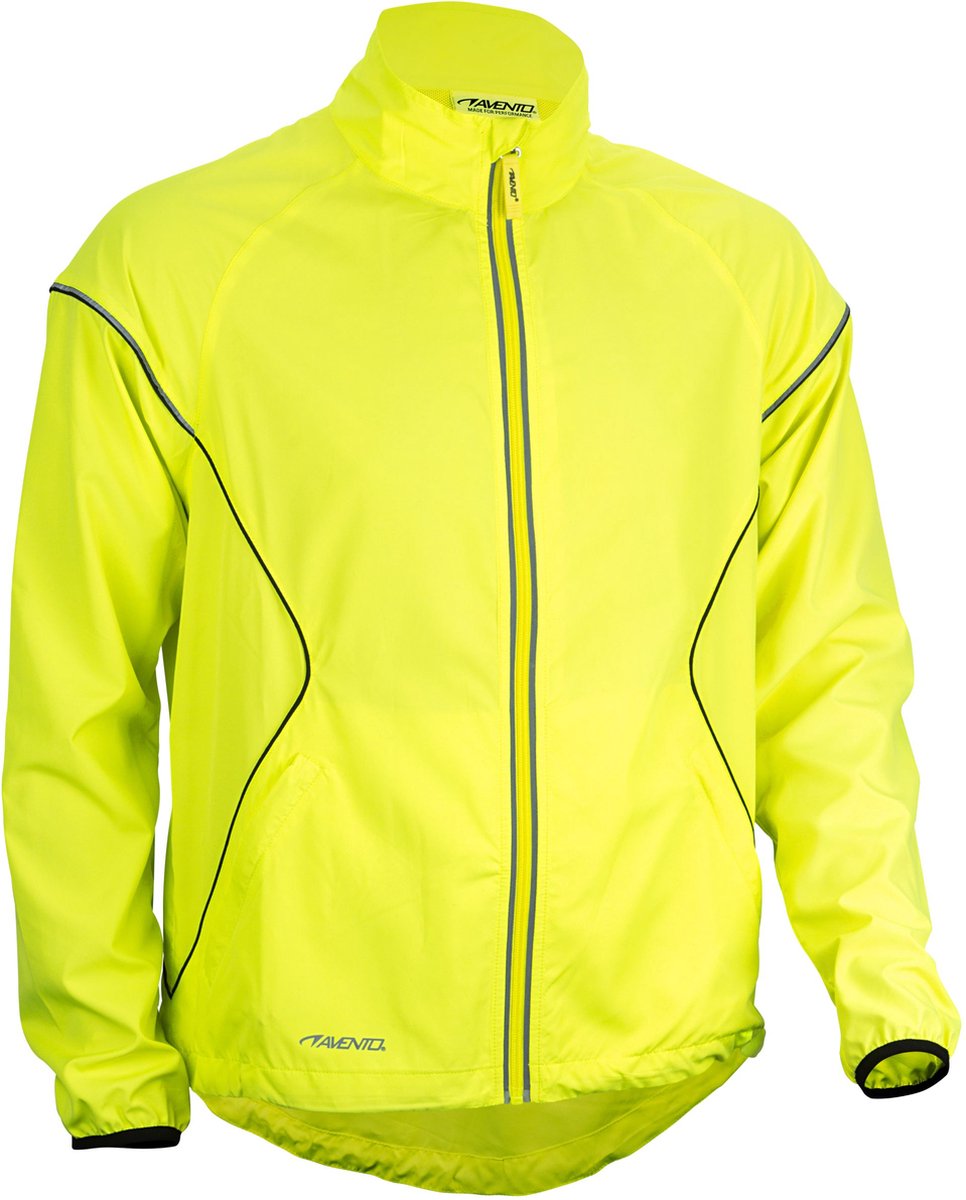 Veste de course Avento - unisexe - jaune fluo - jaune noir - m