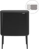 Poubelle Brabantia bo touch bin - 11 + 23 litres - tri des déchets - noir mat
