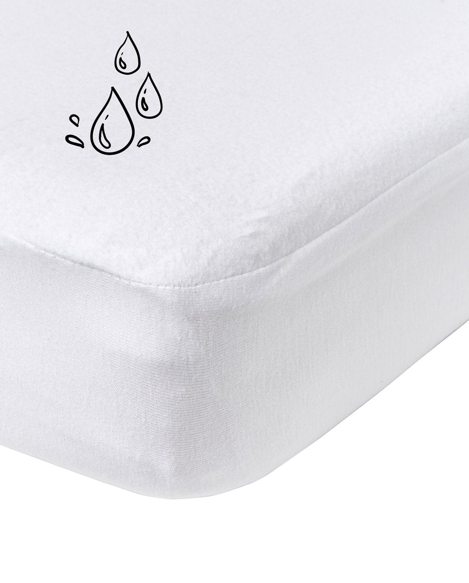 Meyco drap housse imperméable bébé lit junior - blanc - 70x140 150cm