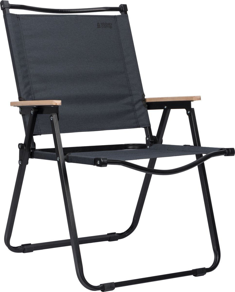 Chaise de camping pliable Abbey camp - 62 x 54 x 85 cm - gris