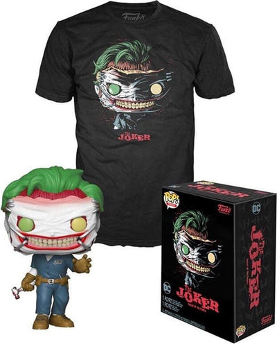 Funko-pop ! dc comics : ensemble figurine et tee-shirt - le joker exclusif taille m