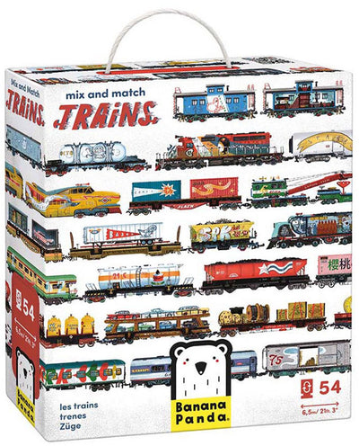 Panda banane - trains à mélanger et assortir - 54 pcs.